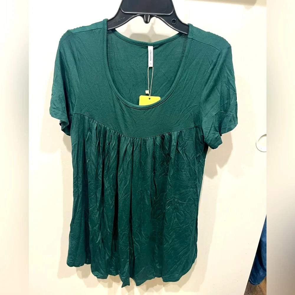 LONGYUAN Women Casual Tops Short Sleeve Tunic Hide Belly Shirts Elastic Blouse‎